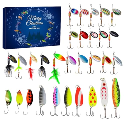 LIHAO Angel Adventskalender 2025 - 24 Tage Köder & Zubehör Für Angler