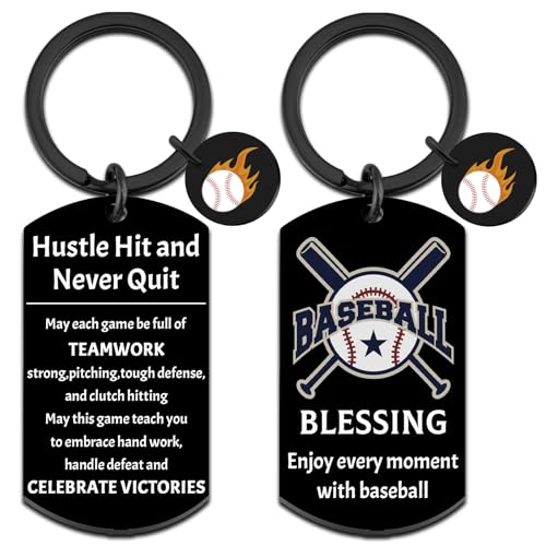 MOEXUKO Baseball Gifts for Men Baseball Accessories Keychain Baseballs Stuff for Ball Player Baseballs Lover Gifts for Friends Brother Son Classmates Birthday Christmas Gift Sports Lover Keyring