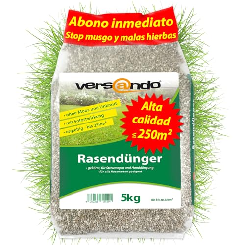 versando 5kg hasta 250m² abono para césped verano: desplaza el musgo y las