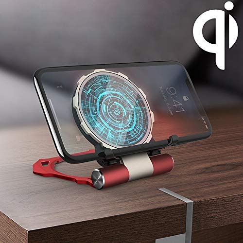 BAIYUNLONG Case Cover, R-JUST RJ-13 QI Standard Wireless Charger Metal Bracket (Color : Red)