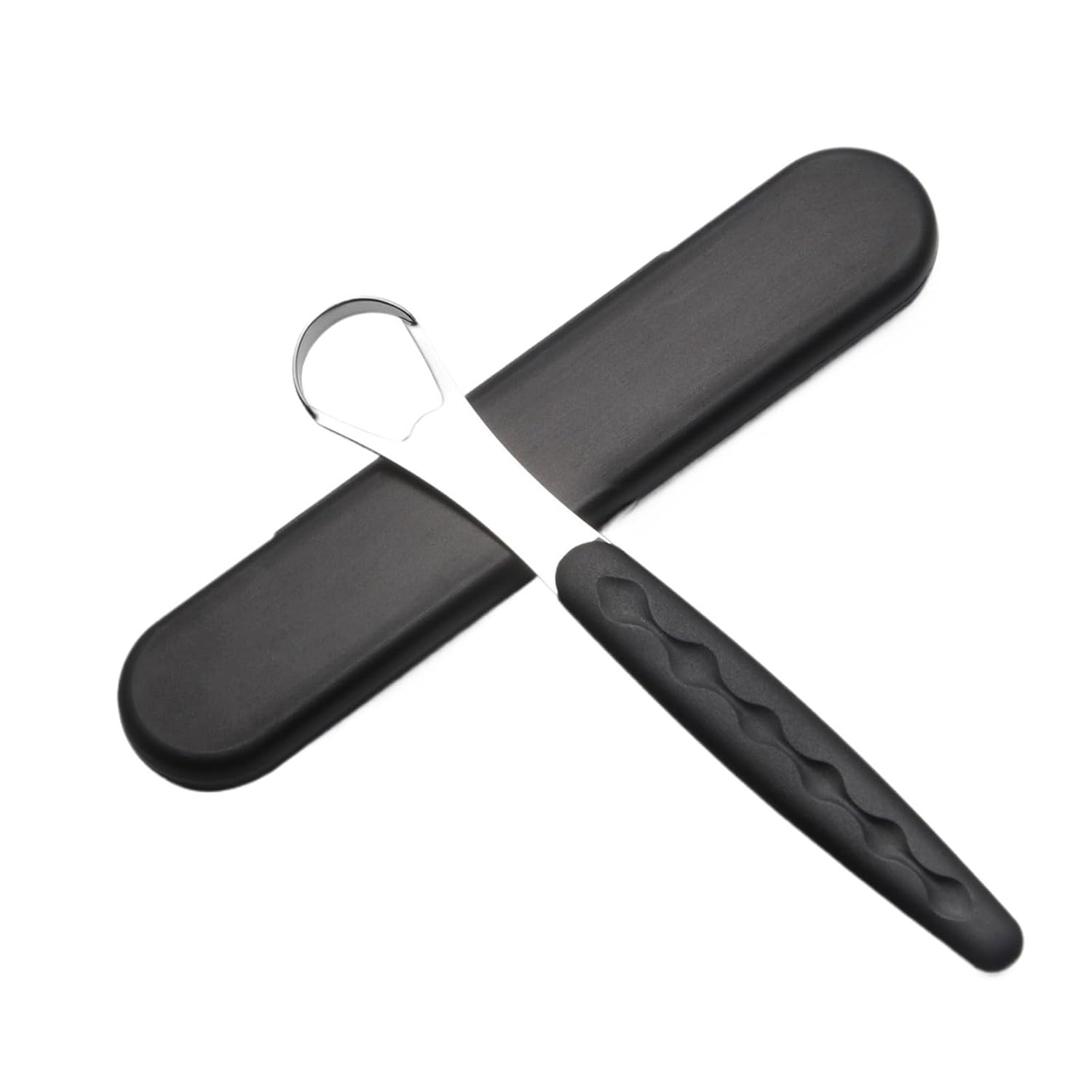 Tongue Scraper With Portable Travel Case Cleaner Easy To Clean Reduce Bad Breath(Khaki)