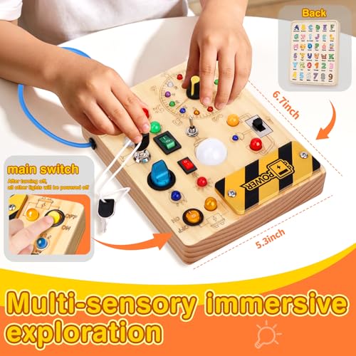 Image of Grarain Busy Board for Toddlers - Montessori Educational Toy for 1-3 Year Old Boys & Girls | Travel-Friendly Sensory Learning Activity | Ideal for Kids with Autism(Clocks Busy Board)