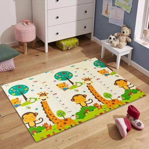Tapete Infantil Emborrachado Tatame 8mm Dobrável Dupla Face Atividades (Pista) 1,80cm X 1,50cm