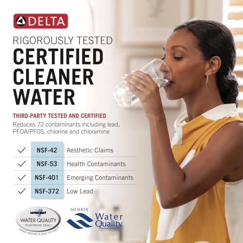 Image of Delta Clarifi Advanced 2 Stage Under Sink Water Filter System, Water Filter for Kitchen Sink Beverage Faucet, DWQ3502020