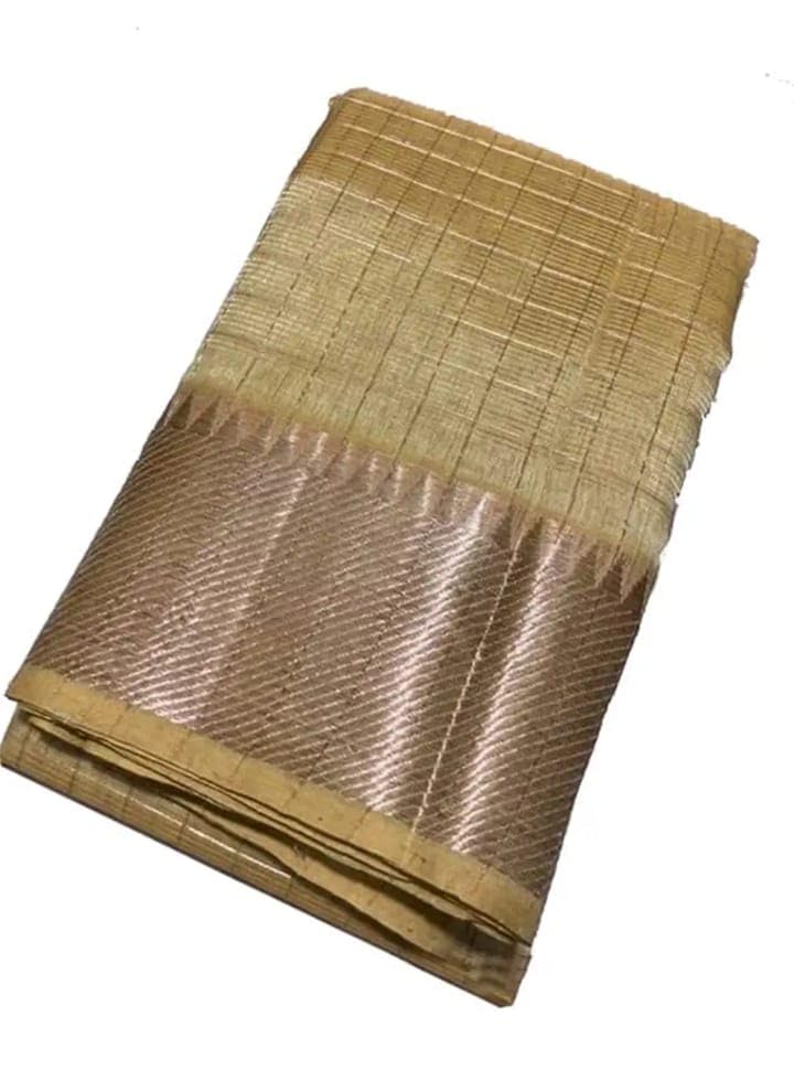 Women’s bhagalpuri attractive Kota silk mangalgiri silver zari border design saree with running blouse piece Women’s bhagalpuri attractive Kota silk mangalgiri silver zari border design saree with running blouse piece
