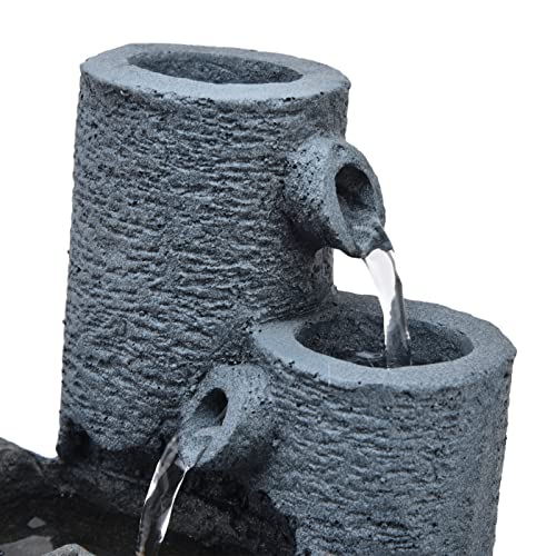 Fonte de mesa,rochas naturais de 4 níveis,luzes led,meditação zen,cachoeira interna,recurso,fonte de