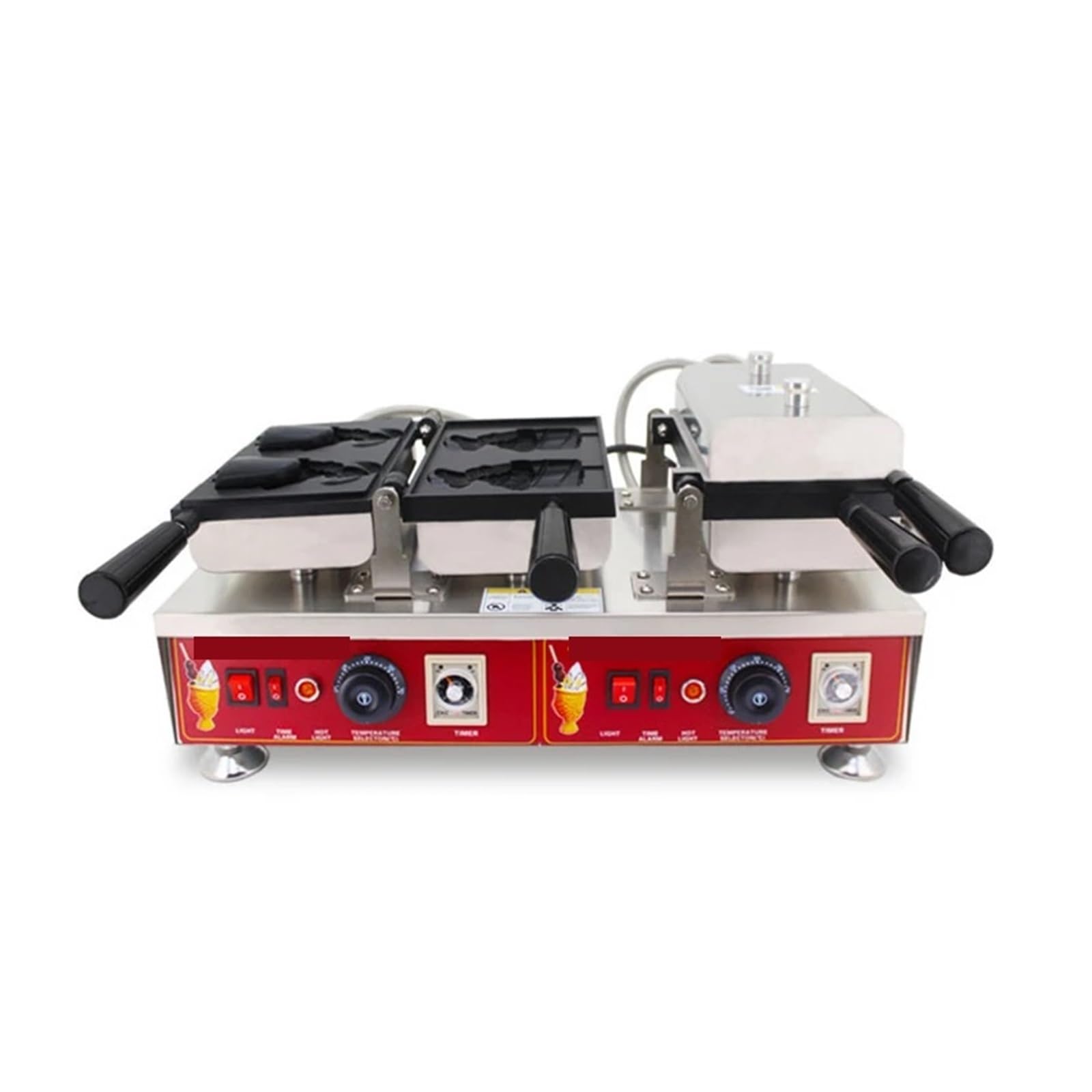 Máquina Comercial For Hacer Wafles Taiyaki Con Forma De, For Helados Boca Abierta, For Conos Pescado En Equipos Catering Calentamiento Uniforme Y RáPido