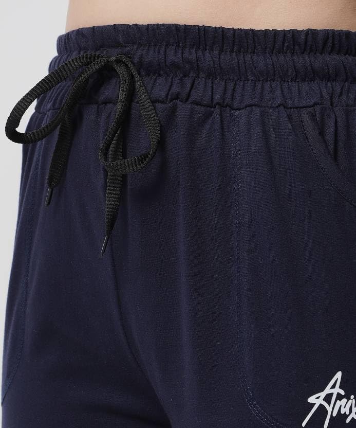 Image of Women's Cotton Capri Pants, Drawstring Waist, Knee Length, Pack of 3