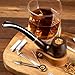Whitluck's Tobacco Pipe with Waxed Canvas Pipe Roll, Handmade Wood Smoking Pipe with Ultimate Beginner Guide E-Book, Travel Tobacco Pouch - Smoking Gift Set and Accessories