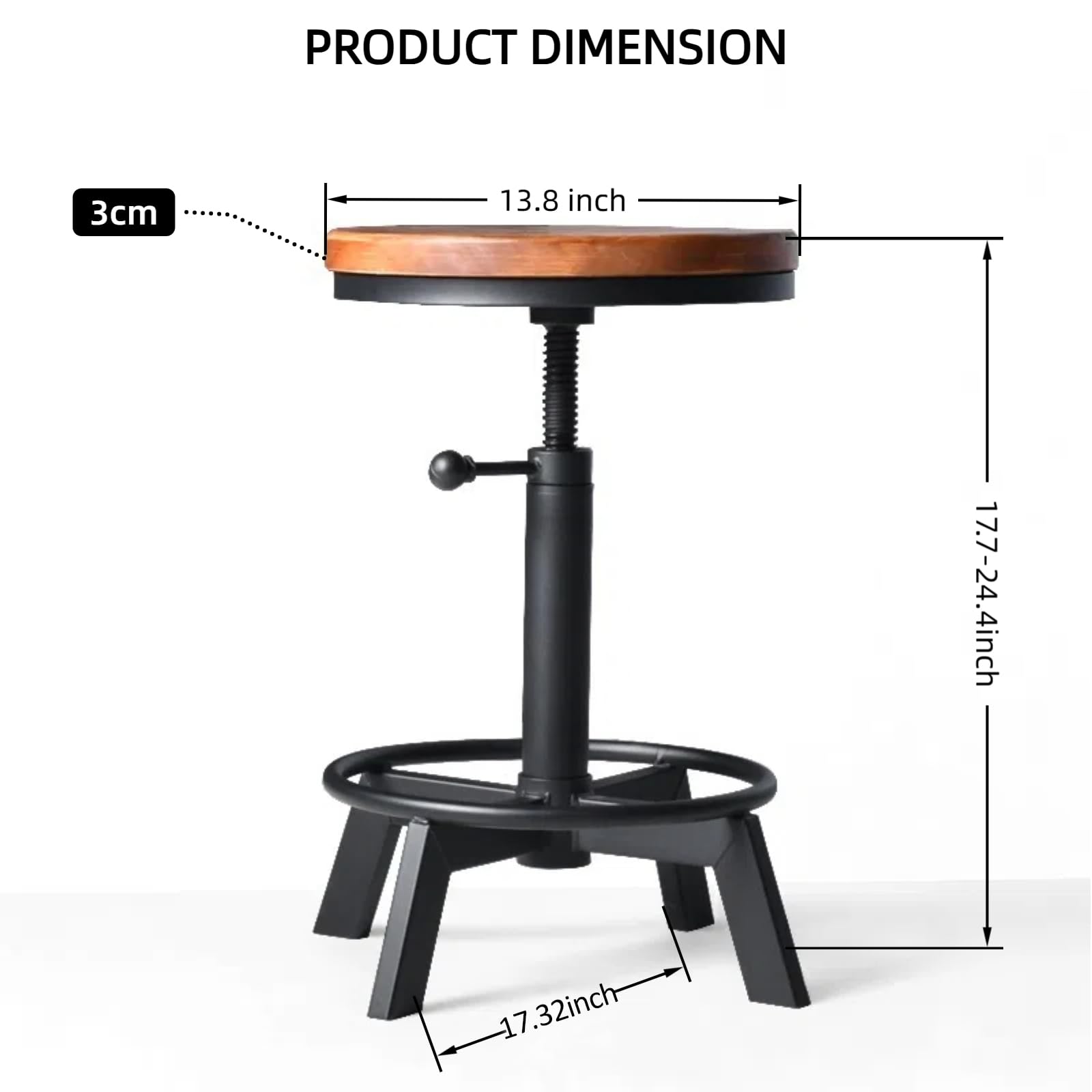 高さ調整可能 バースツール 木製 Amazon｜2個セット インダストリアルバースツールカウンター高さ椅子
