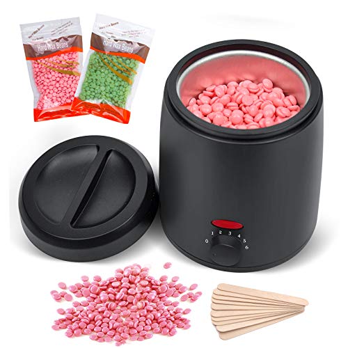 Waxing Kit for Women Wax Warmer for Hair Removal Wax Kit Machine at Home for Brazilian Wax with Hard Wax Beads for Women Men Legs, Face, Underarm, Bikini