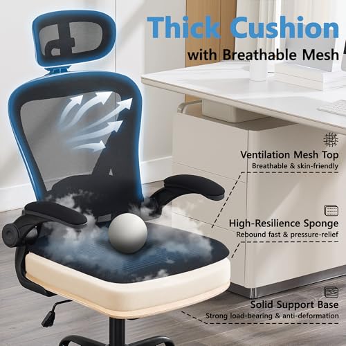 Image of Office Chair, Ergonomic Computer Desk Chair with 3D Headrest