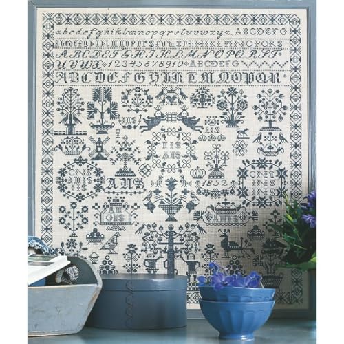Tissu broderie Permin multicolore 55x58 cm pour canevas