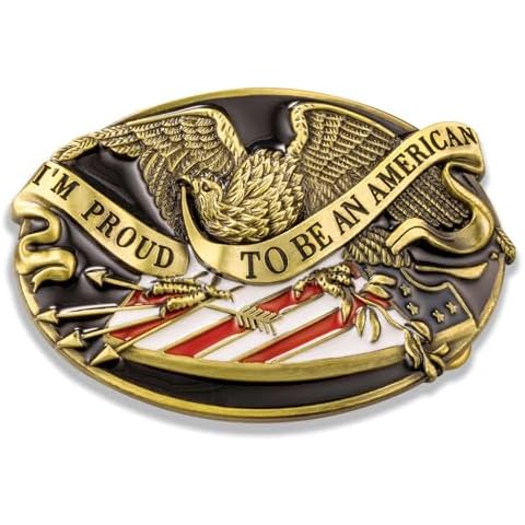 LAXPICOL Vintage American Flag Belt Buckle Cover