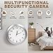 HKFUG 1080P HD Mini Camera Wall Clock Cameras with Motion Detection Indoor Security Hidden Cam Pet Camera for Home/Office, No Wi-Fi