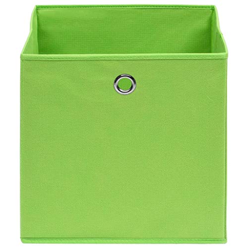 Coffre de rangement en tissu vert imperméable pack de 4 boîtes cubiques de 32 cm pour extérieur