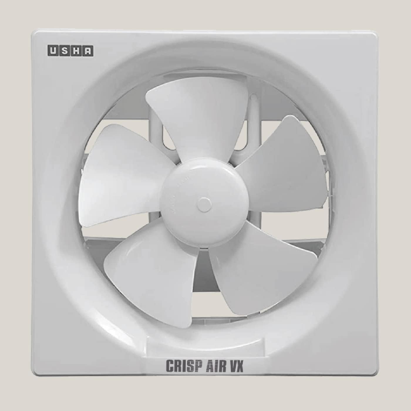 USHA Crisp Air VX 200mm (8-Inch) Exhaust Fan for Bathroom | 100% Copper Motor | Inbuilt Back Shutters |Detachable Oil & Dust Collector | Thermal Fuse Protection | Quiet Operation | White