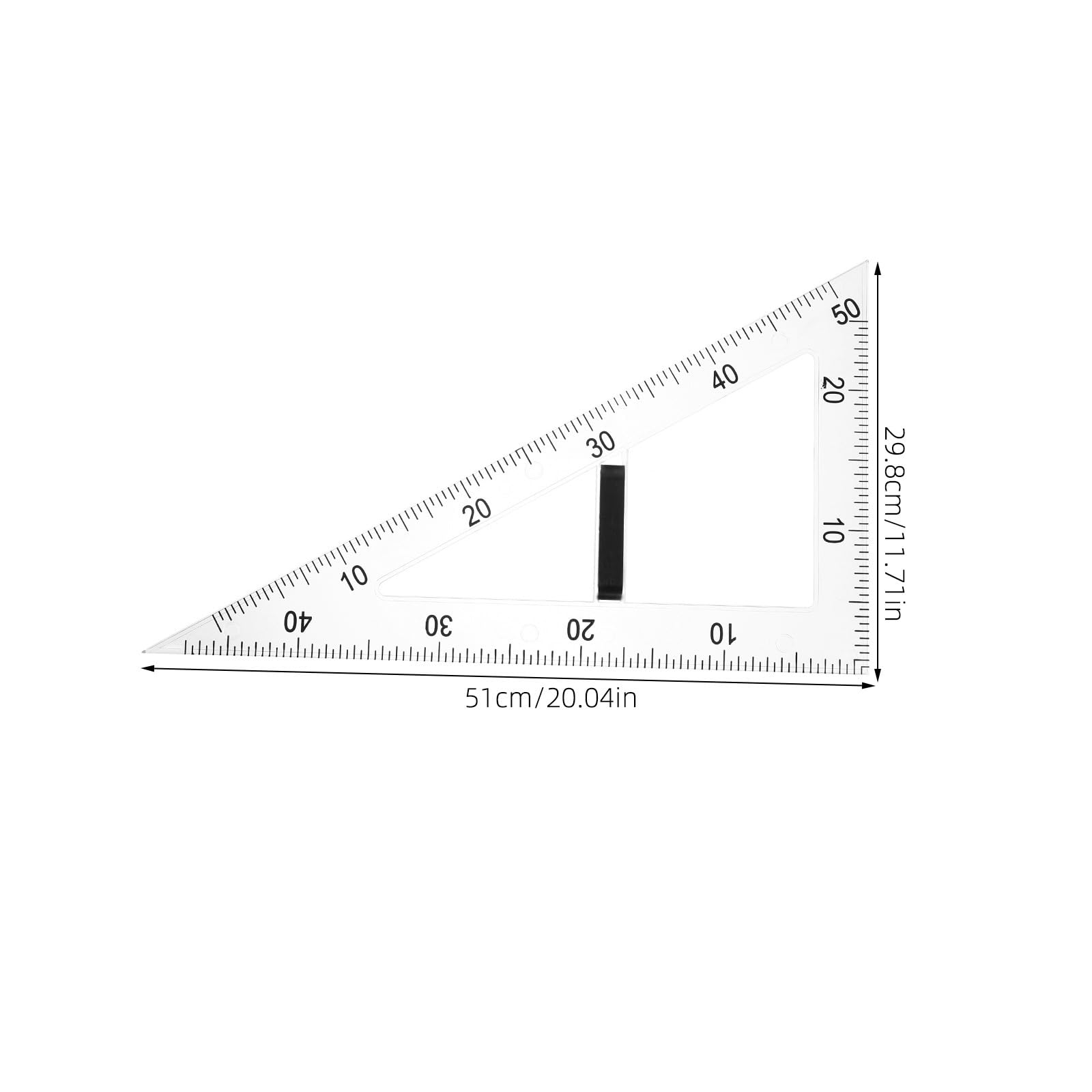 Magnetisches Dreieckslineal aus Abs Kunststoff für Mathematik und Physik mit Transparentem Material und Vielseitigen Zeichenfunktionen im Unterricht