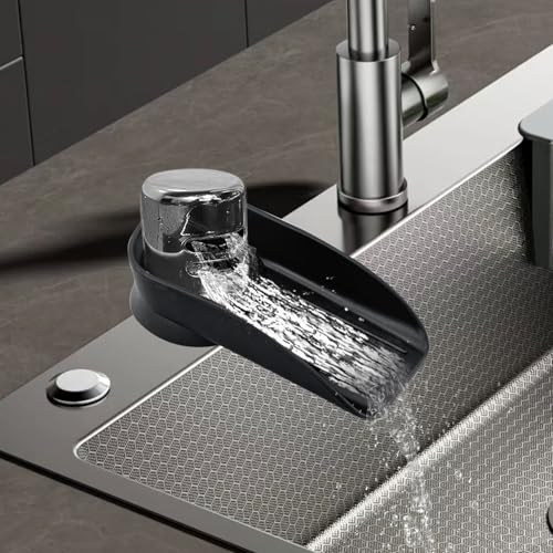 Black Dishwasher Air Gap ​Cover Water Ramp Silicone Splash ​Guard, Universal Accessory for Dishwasher Air Gap, 4° Overflow Spout Extender for Dishwasher - Drain Water Efficiently