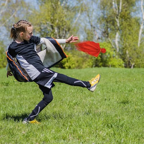 Dohia Football Penalty Flag Challenge Flag Referee Flag Tossing Flags for Football Games Party Accessory Referee Game Party D1-ZQFQQ (Red) - Thumbnail 3