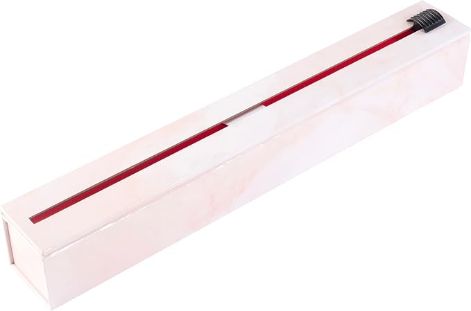 ChicWrap Rose Marble Parchment Paper Dispenser - Includes 15"x 33' (42 Sq. Ft) Roll Unbleached Baking, Cooking & Culinary Paper - Reusable Dispenser w/Slide Cutter - Kosher Certified