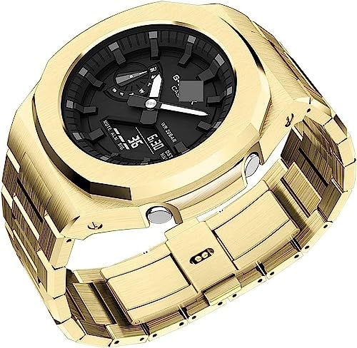 Kit boîtier acier GA2100 avec strass de luxe pour une montre personnalisée premium