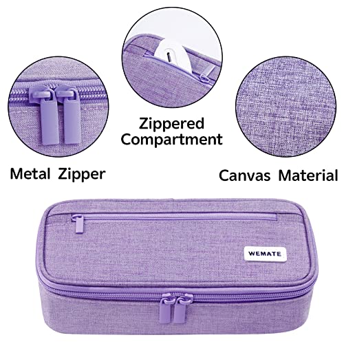 Image of WEMATE Pencil Case, Large Storage Organizer, Makeup Bag, Teacher Must - have, Big Pencil Pouch, Marker Case for College