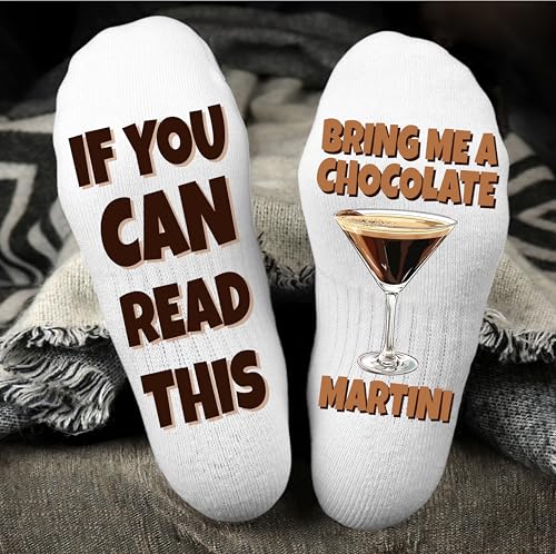 Funny Socks For Men and Women, Bring me a Martini, Men's Fun Cocktail Drinks Crew Socks, Socks For Him | Fun Socks Gift for Her4