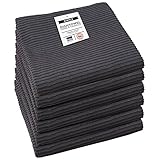 Now Designs Ripple Kitchen Towel, Set of 6, Black