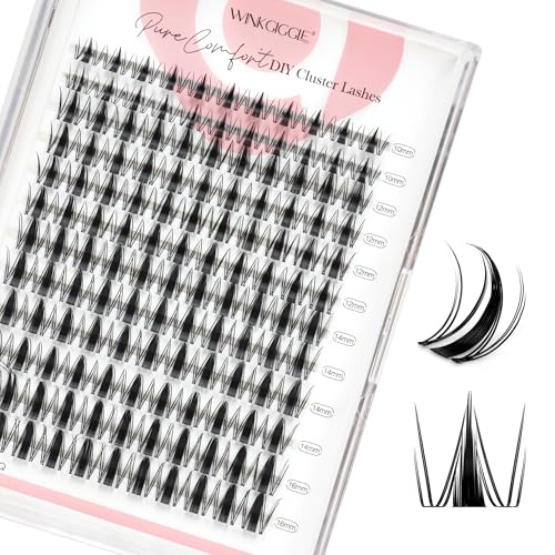 Image of Manga Lash Clusters Wispy Eyelash Clusters with spikes, 144pcs D Curled Natural Volume Lash Extensions with Soft Ultra-thin Band, 10-16mm (F03)