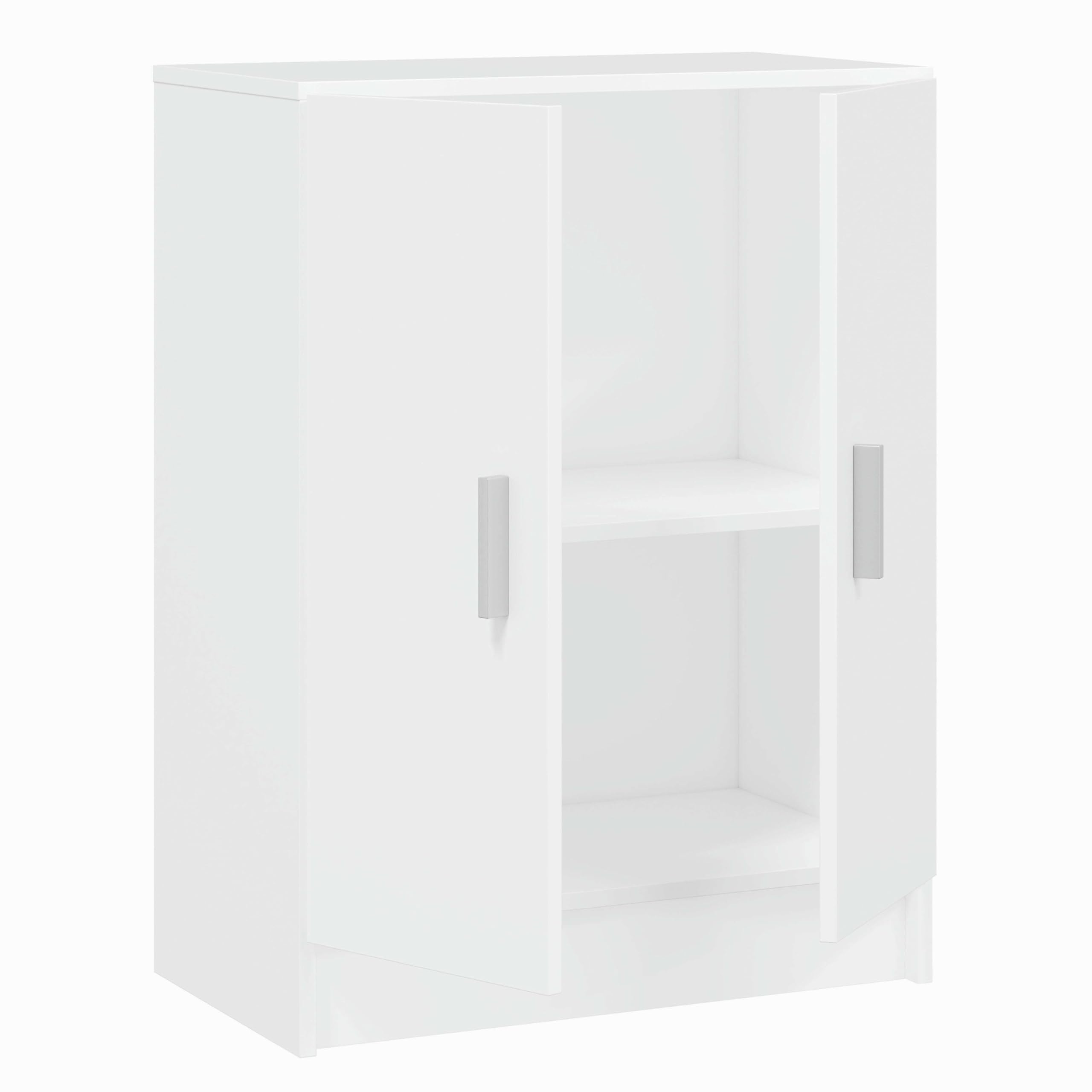 Miroytengo Armario Auxiliar Bajo Cocina Despensa Lavanderia Multiusos 2 Puertas Abatibles Color Blanco 59x80 cm