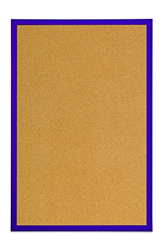 Bi-Office Tableau d'affichage en liège, avec Cadre en MDF Violet, 40x30 cm