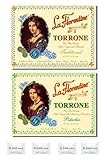 La Florentine Torrone Italian Nougat Candy Variety Pack,7.62 ounce each (Pack of 2)-Almond Nougat Assorted Candy (1 Pack) & Soft Nougat with Almond and Pistachio (1 Pack) with 4 Intfeast Mints