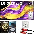 LG 55" G5 OLED evo 4K UHD TV with One Wall Design 2025 Bundle with Deco Essentials CPS Exclusive 26 Month Protection, 2X HDMI Cable, Surge Adapter & Deco Gear Home Theater Beginner's Guidebook