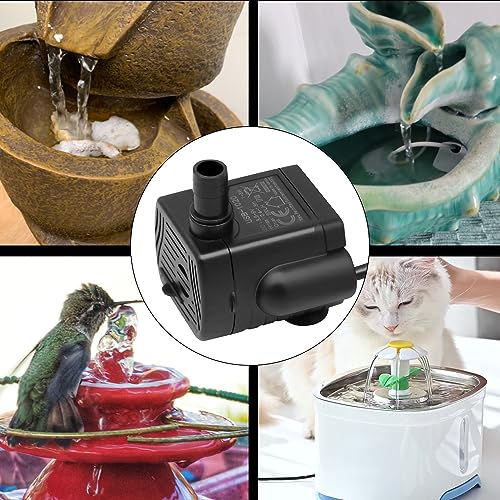 RUIZHI Mini Wasserpumpe USB-Betrieben 1-3W 200L/H Tauchpumpe für Katzenbrunnen, Aquarium, Teich, Mini-Fischbecken & Pflanzgefäße