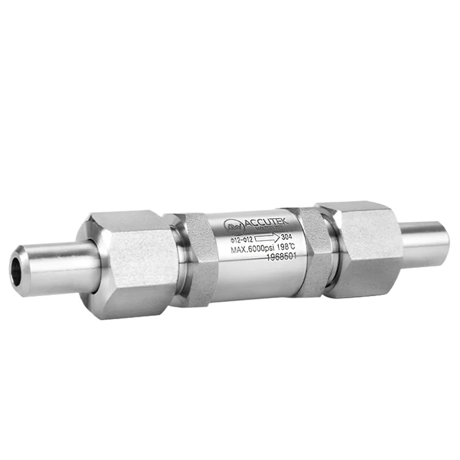 Clapet anti-retour acier inoxydable 304 valve unidirectionnelle 10mm haute pression 6000Psi