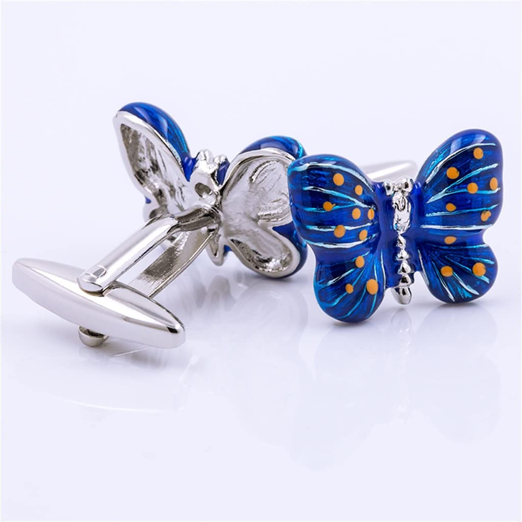 Gemelos De Hombre Mariposa Gemelos De Metal Botones Camisas De Invitados De Boda Accesorios De Brazalete (Color : A, Tamaño : 20 * 12mm) (A 20 * 12mm)