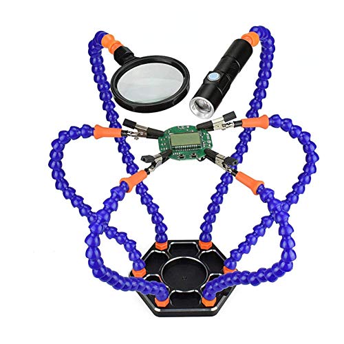 Dritte Hand Löten Mit Schreibtisch Klammer, 3/5 Arme Werkzeug Zubehör Selbermachen Schweißen Hände Handwerk Werkstatt Gelten Für Drohne