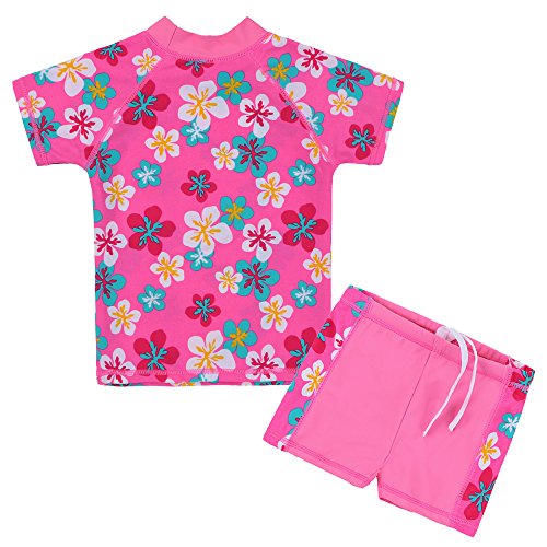 最安値 Baohulu New 女の子 子供 可愛いピンク 花柄 日焼け止め 半袖