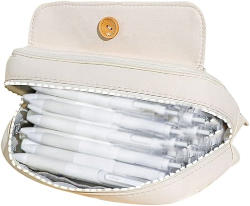 Miniatura 3 de Leadigol Soporte para lápices, organizador estético de papelería para oficina, universidad, adolescente, bolsa de gran capacidad para lápices con