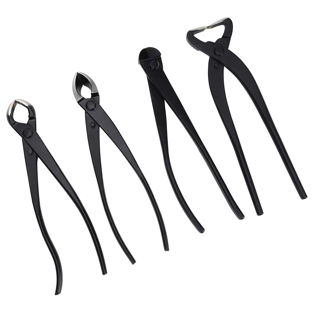 YAOGOHUA 4pcs Multifunctional Bonsai Garden Plant Scissors Trimming Cutting Tool Set with Storage Bag