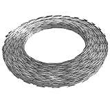 alambre seguridad perimetral El diseño con cuchillas mantiene a los huéspedes no deseados fuera de su jardín.Hecho de acero galvanizado de alta calidad, nuestro alambre concertina resistente a la intemperie y al agua, y es muy duradero.