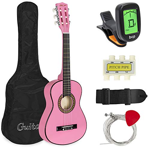 Best Choice Products 30in Kids Classical Acoustic Guitar Beginners Set w/Carry Bag, Picks