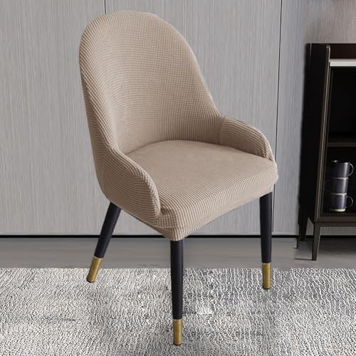 Vibsky Coprisedia in velluto semicircolare per sedia da pranzo, in