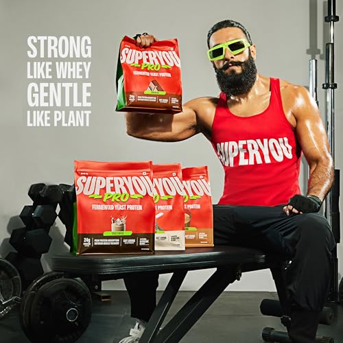 Image of Superyou Pro Fermented Yeast Protein Isolate(Pack of 1)| 24g Protein| Coffee | Peak Absorption | Superior Muscle Recovery | Gut Friendly + 1Bn CFU Probiotics | PDCAAS of 1-36g