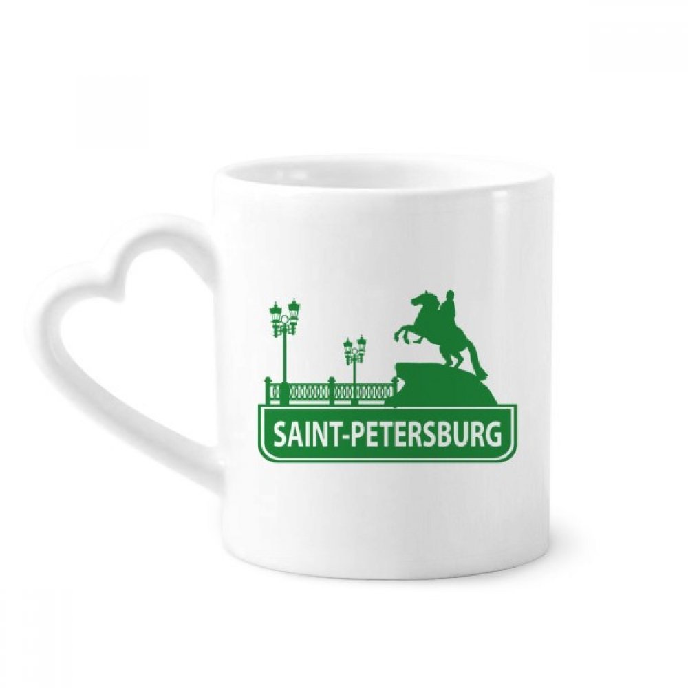 Saint.Petersburg America Landmark Mug Coffee Ceramic Drinkware Glass Heart Cup