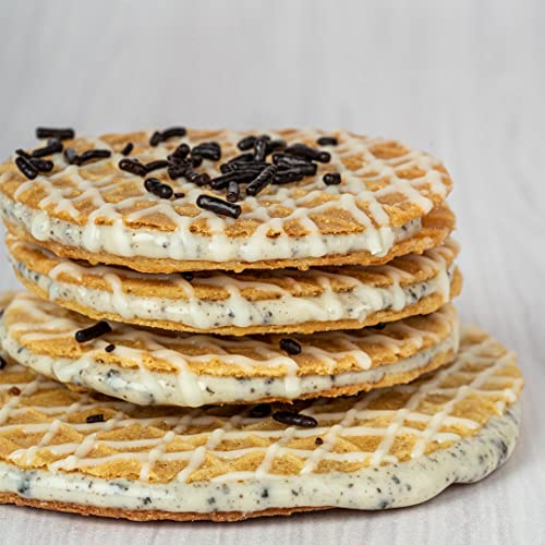 Image of NOVANOVA Wheat Cookies & Cream Waffle Unflavoured Cookies - Vegetarian, 100% Eggless I No Added Preservatives | Freshly Baked for You - Box Of 12(240G), 180 Grams