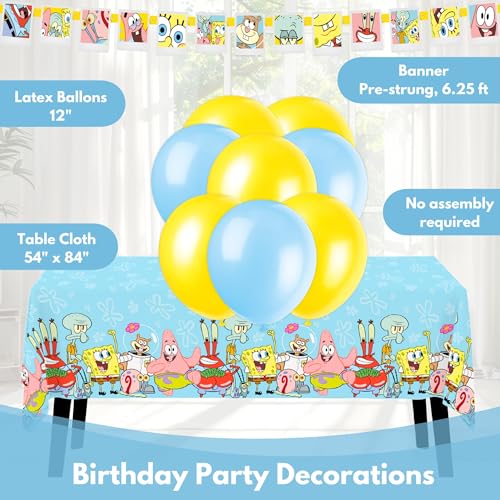 Décorations d'anniversaire Bob l'éponge kit vaisselle pour table sans stress - 5