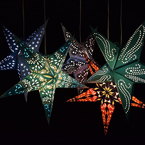 Caribbean Teal Paper Star Lantern With 12 Foot Power Cord Included #TOP6