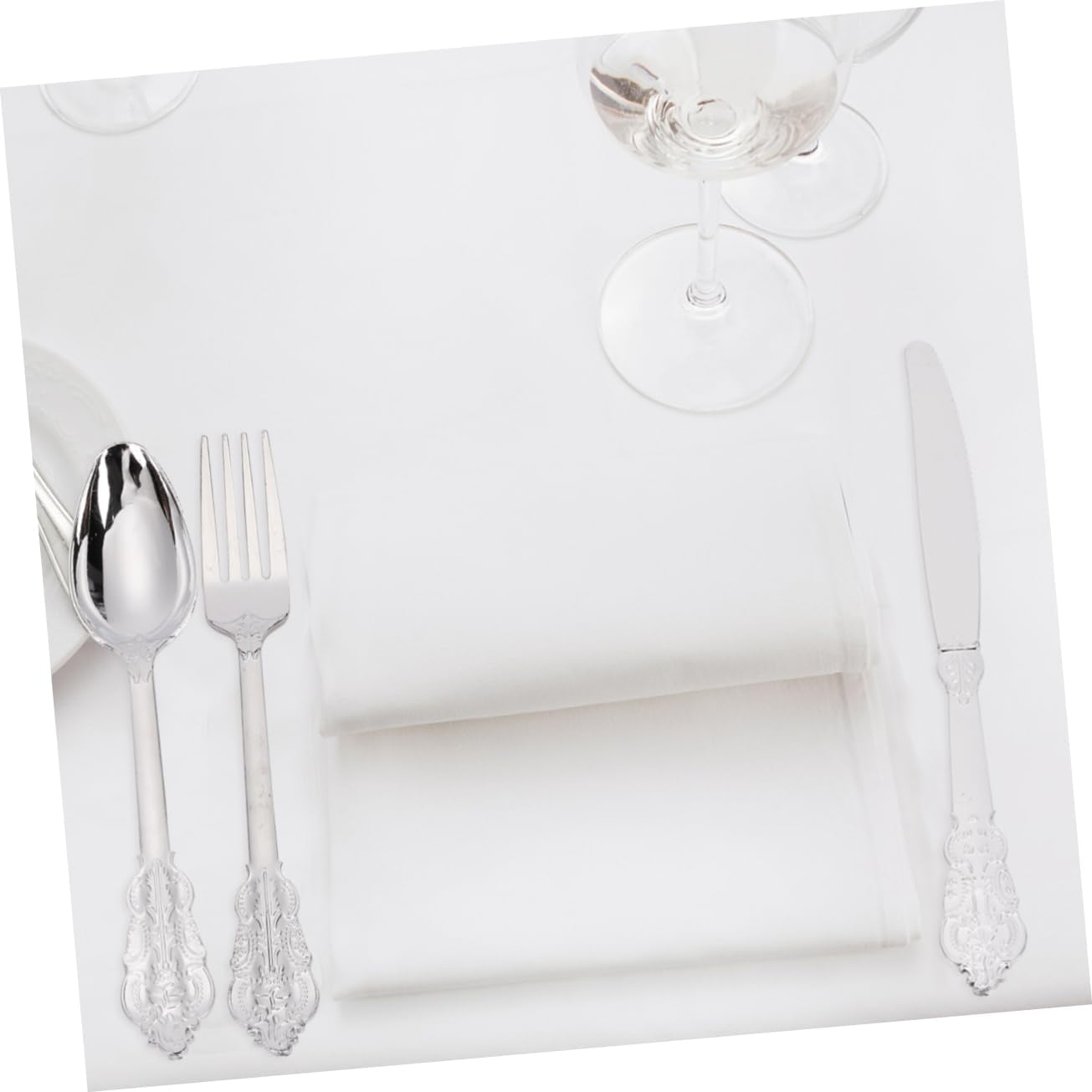 12pcs Elegant Silver Cutlery Knives Forks Spoons Practical and Stylish Utensils for Parties Weddings and Special Occasions